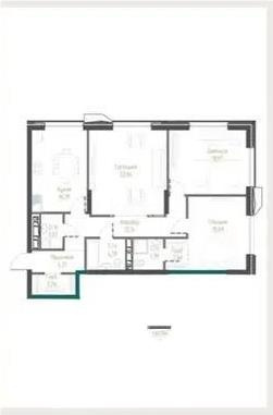 Продажа 3-комнатной квартиры, 110.5 м², ул. Нурмагамбетова, дом  28 - Продажа  трехкомнатных квартир в новостройках Алматы фото 4 из 4