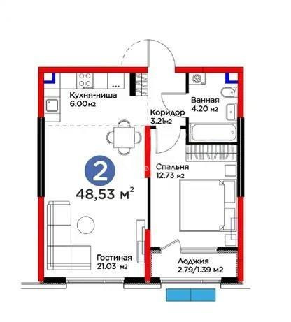 Продажа 2-комнатной квартиры, 49 м², ул. Белжайлау, дом  47а - Продажа квартир в новостройках Алматы фото 1 из 1