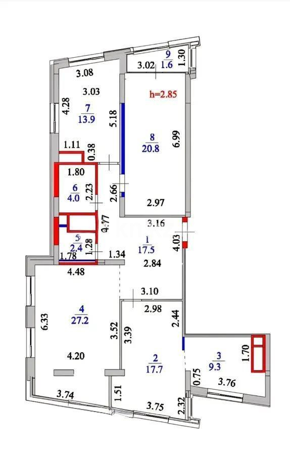 Продажа 4-комнатной квартиры, 115 м² - Продажа квартир в новостройках Астаны без посредников - страница 28 фото 1 из 1