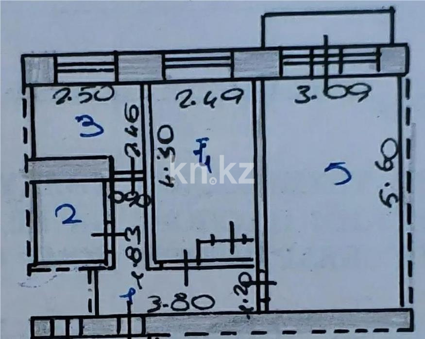 Продажа 2-комнатной квартиры, 42 м² - Продажа двухкомнатных квартир в Караганде фото 4 из 4