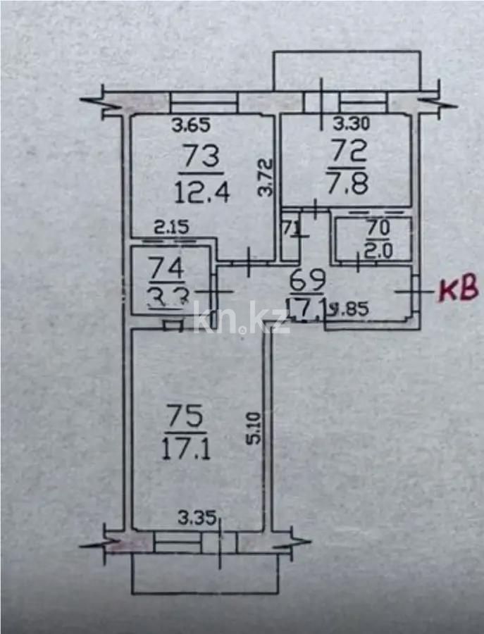 Продажа 2-комнатной квартиры, 53 м² - Недвижимость в Казахстане - страница 17 фото 7 из 7