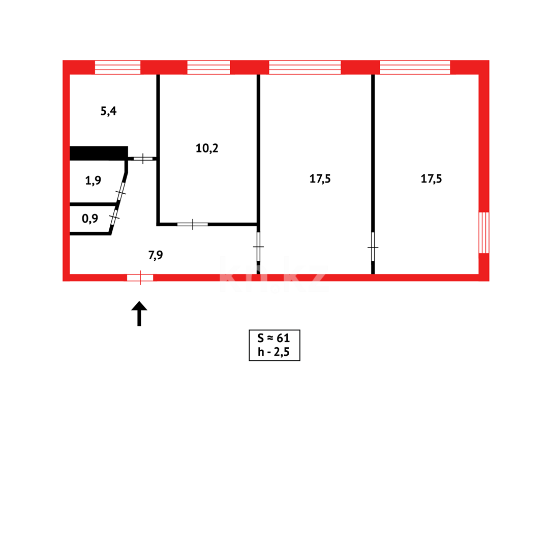 Продажа 3-комнатной квартиры, 61 м², 4А квартал - Продажа квартир в Казахстане фото 13 из 13