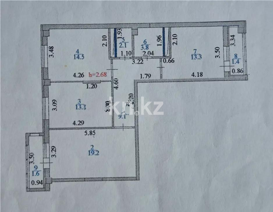 Продажа 3-комнатной квартиры, 78 м², ул. Нуршайыкова, дом  6/1 в Астане - фото 6