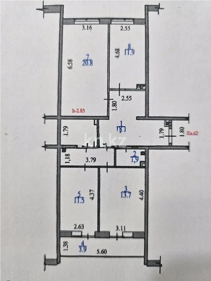 Продажа 3-комнатной квартиры, 87 м² - Продажа квартир в Алматы фото 7 из 7