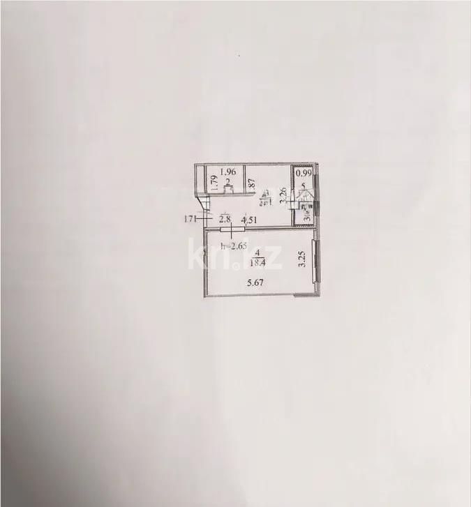 Продажа 1-комнатной квартиры, 34.33 м², ул. Толе би, дом  24 - Продажа квартир в Казахстане фото 1 из 1