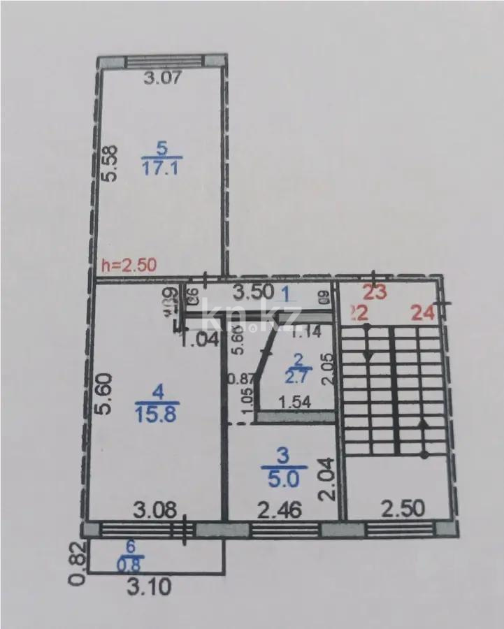 Продажа 2-комнатной квартиры, 47 м², 14 мкр., дом  7 в Караганде - фото 6