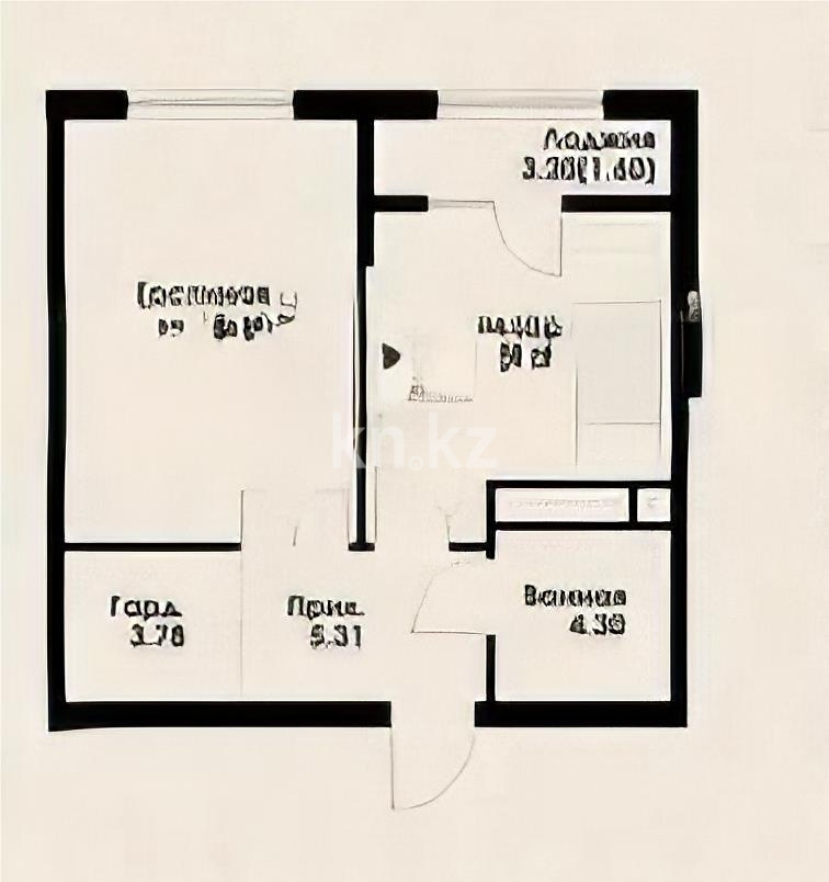 Продажа 1-комнатной квартиры, 46 м² - Продажа квартир в Алмалинском р-не Алматы фото 1 из 1