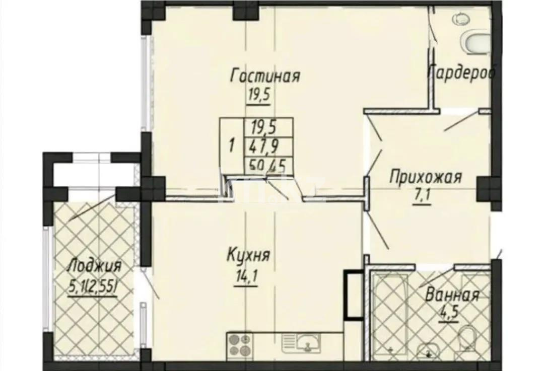 Продажа 1-комнатной квартиры, 50.1 м² в Астане - фото 4