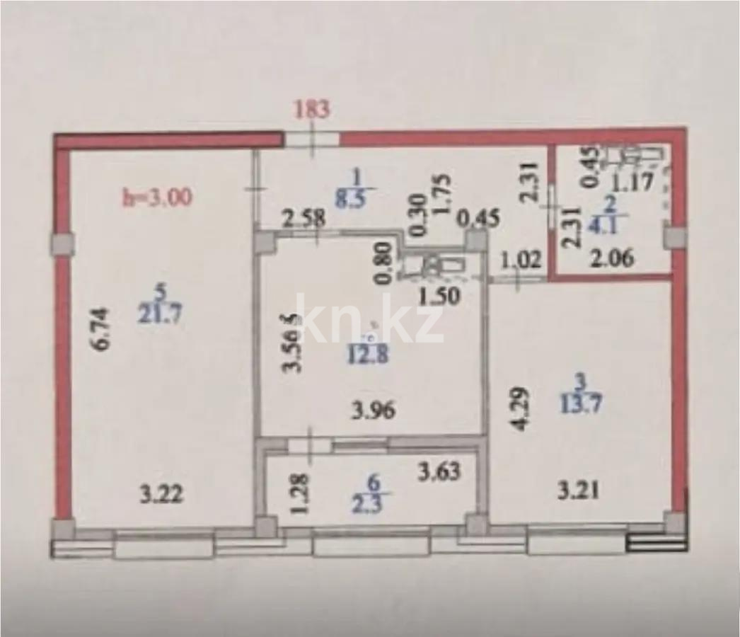 Продажа 2-комнатной квартиры, 63.1 м², ул. Бектурова, дом  19 - Продажа  двухкомнатных квартир в новостройках Астаны без посредников с фото фото 1 из 1