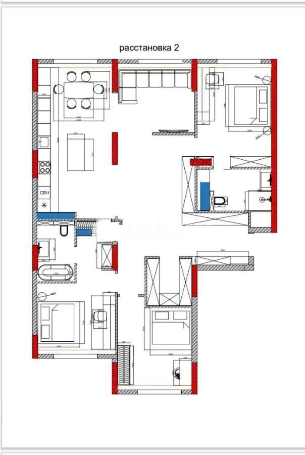 Продажа 4-комнатной квартиры, 129.62 м² в Астане