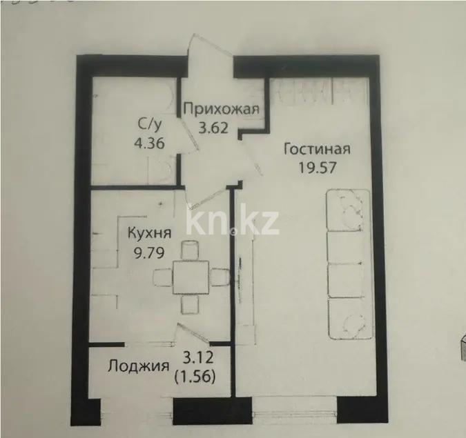 Продажа 1-комнатной квартиры, 39 м², ул. Е-15, дом  16 - Продажа  однокомнатных квартир в Астане без посредников с фото фото 1 из 1
