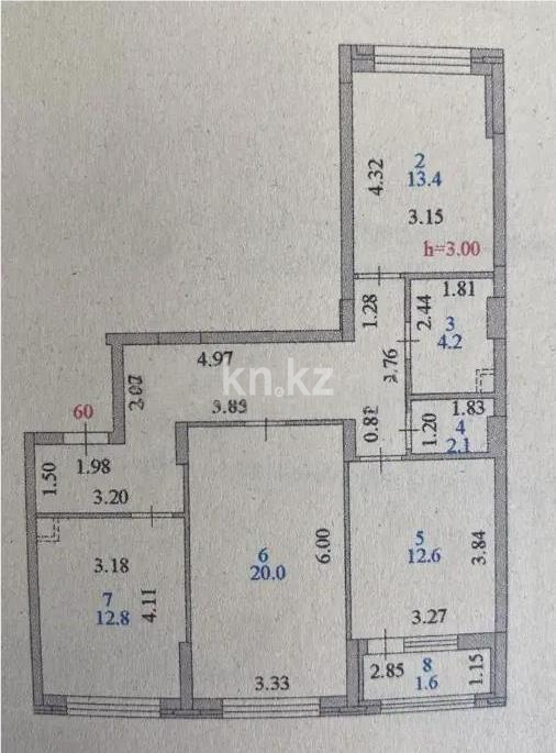 Продажа 3-комнатной квартиры, 84.5 м² в Астане - фото 4