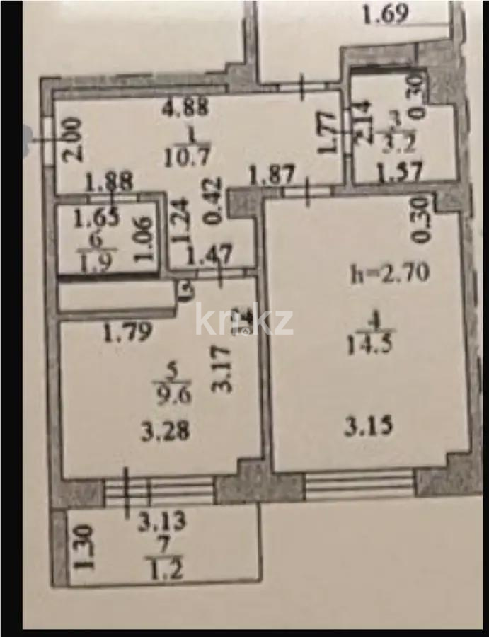 Продажа 2-комнатной квартиры, 56 м² в Астане