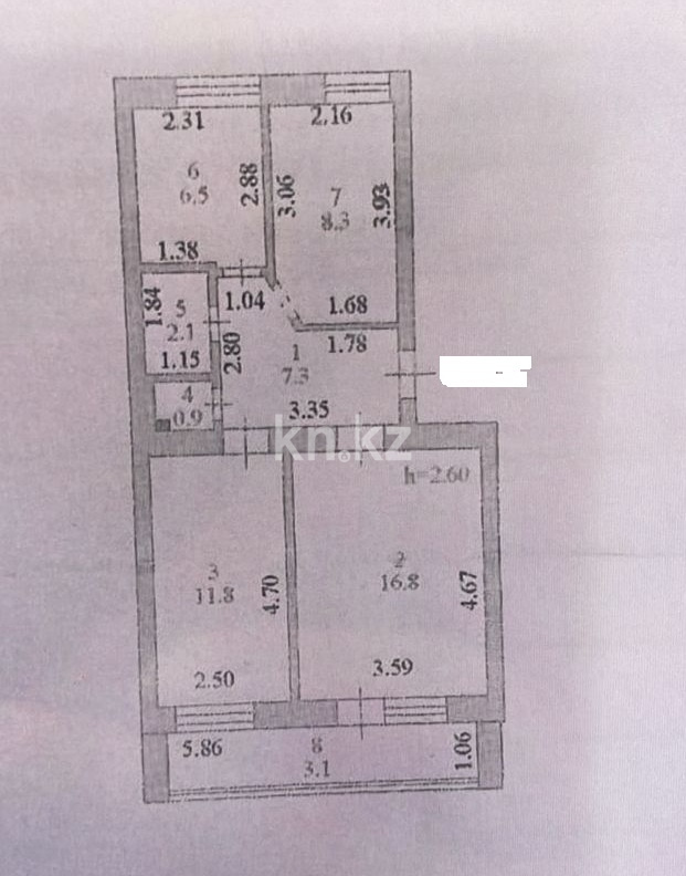Продажа 3-комнатной квартиры, 56.8 м² в Астане - фото 11