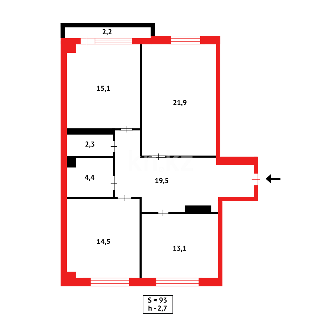 Продажа 3-комнатной квартиры, 95.2 м² - Продажа действующего бизнеса в Костанае фото 11 из 11