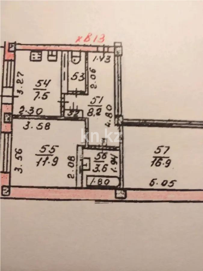 Продажа 2-комнатной квартиры, 51 м², мкр-н Самал-1, дом  13 - Продажа квартир в Алматы без посредников с фото фото 4 из 4