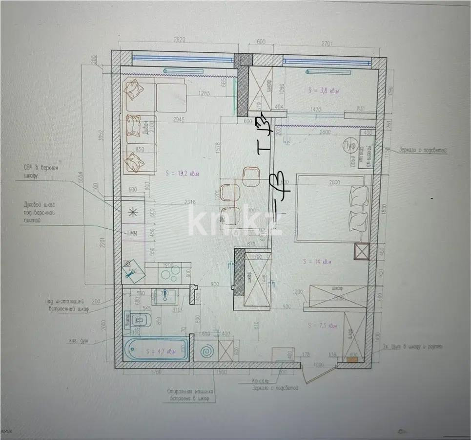 Продажа 2-комнатной квартиры, 49 м², ул. Сыганак, дом  4 стр - Продажа квартир в новостройках Астаны без посредников фото 1 из 1