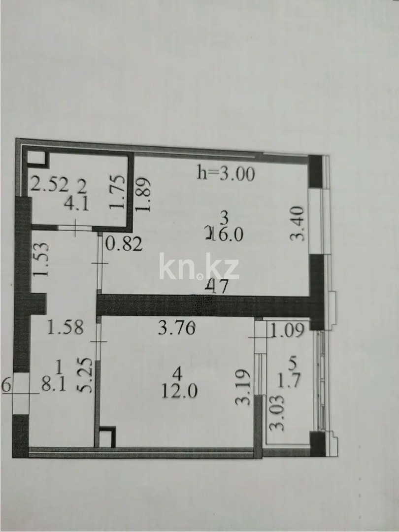 Продажа 1-комнатной квартиры, 45.1 м² - Продажа однокомнатных квартир в кирпичном доме в Казахстане - страница 3 фото 4 из 4