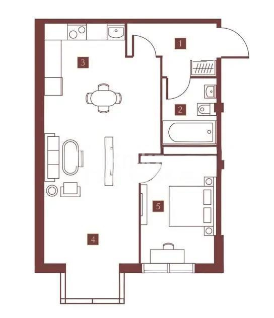 Продажа 2-комнатной квартиры, 49 м², ул. Талдыарал, дом  19 - Продажа  двухкомнатных квартир в новостройках Алматы фото 1 из 1