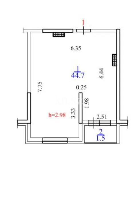 Продажа 1-комнатной квартиры, 46 м², пр. Рыскулова, дом  103/7 стр - Продажа  однокомнатных квартир в новостройках Алматы фото 1 из 1