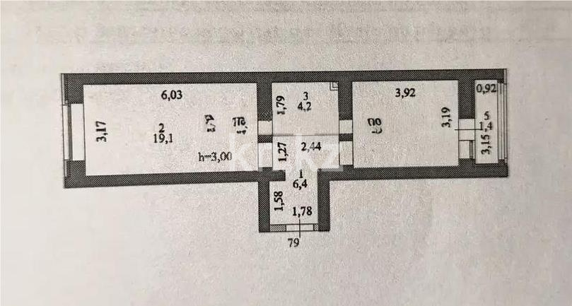Продажа 1-комнатной квартиры, 43.6 м² в Астане - фото 2