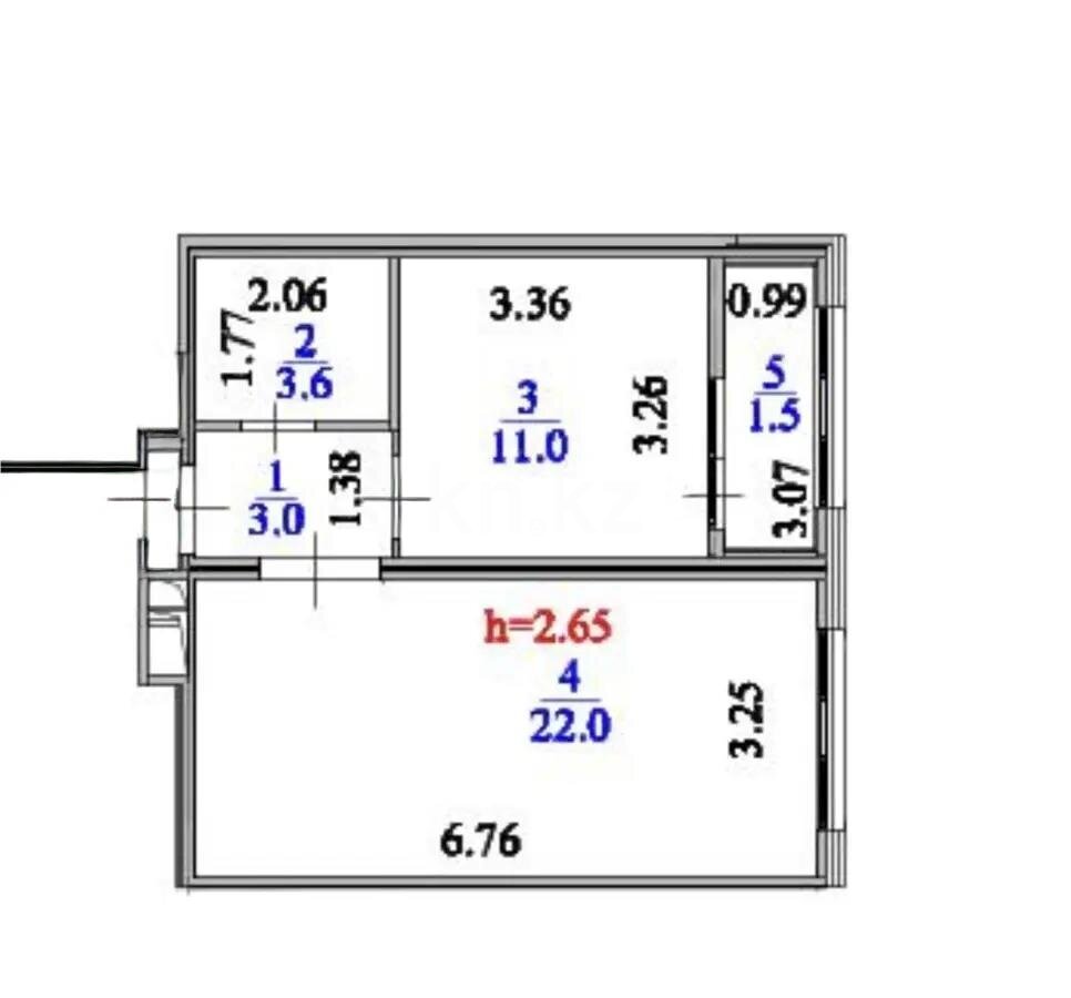 Продажа 1-комнатной квартиры, 41.1 м² в Астане - фото 6
