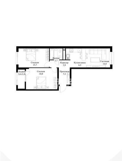 Продажа 3-комнатной квартиры, 71 м², ул. Рыскулова, дом  2б/1 в Алматы