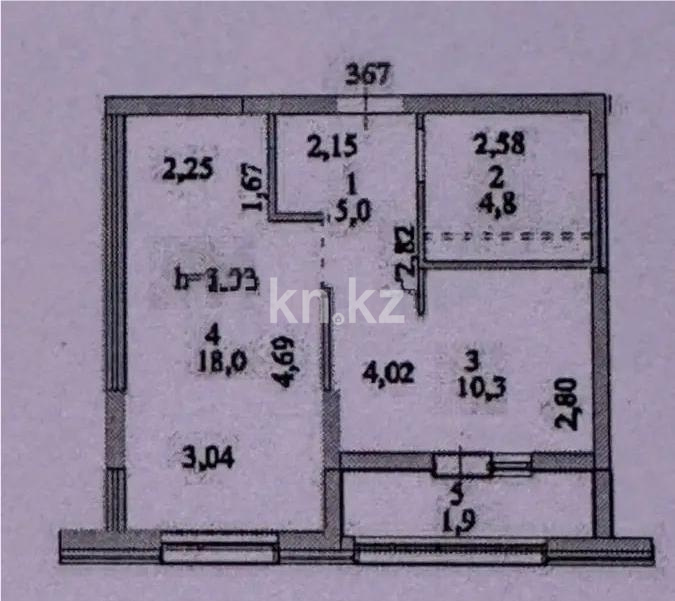 Продажа 1-комнатной квартиры, 40 м², ул. Е-429, дом  14 в Астане