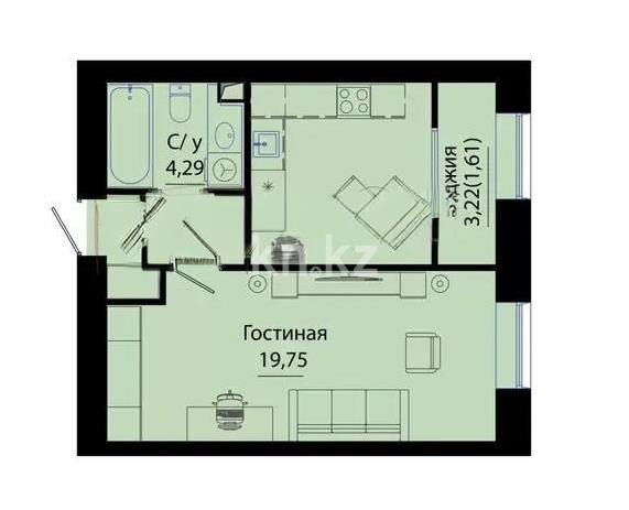 Продажа 2-комнатной квартиры, 40 м², ул. Нажимеденова, дом  28 - Продажа  двухкомнатных квартир в Астане с фото фото 7 из 7
