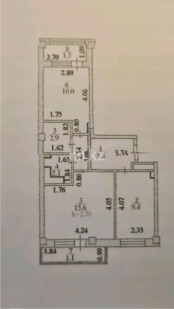 Продажа 2-комнатной квартиры, 50 м² - Недвижимость в Астане - страница 9 фото 1 из 1