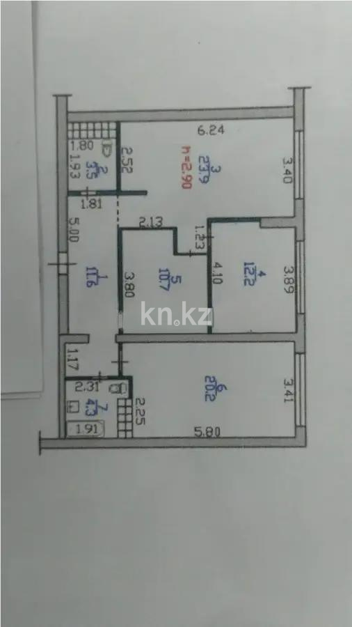 Продажа 4-комнатной квартиры, 86.4 м², ул. Журавлева, дом  26 - Продажа  четырехкомнатных квартир в Алматы без посредников фото 4 из 4