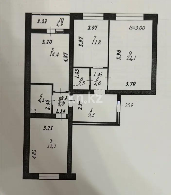 Продажа 3-комнатной квартиры, 87 м² - Продажа квартир в Астане - страница 7 фото 7 из 7
