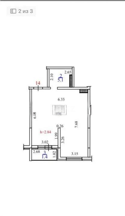 Продажа 2-комнатной квартиры, 50.7 м², пр. Рыскулова, дом  103/7 стр - Продажа  двухкомнатных квартир в новостройках Алматы без посредников с фото фото 1 из 1