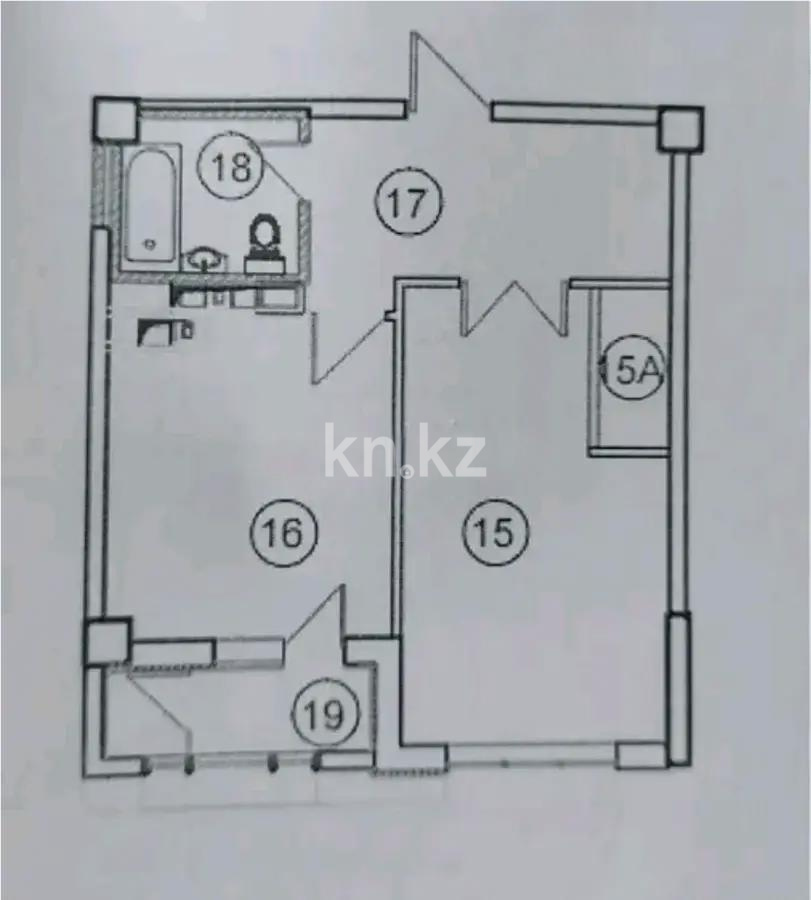 Продажа 1-комнатной квартиры, 40 м², ул. Бухар жырау, дом  32 - Продажа  однокомнатных квартир в Астане без посредников с фото фото 1 из 1