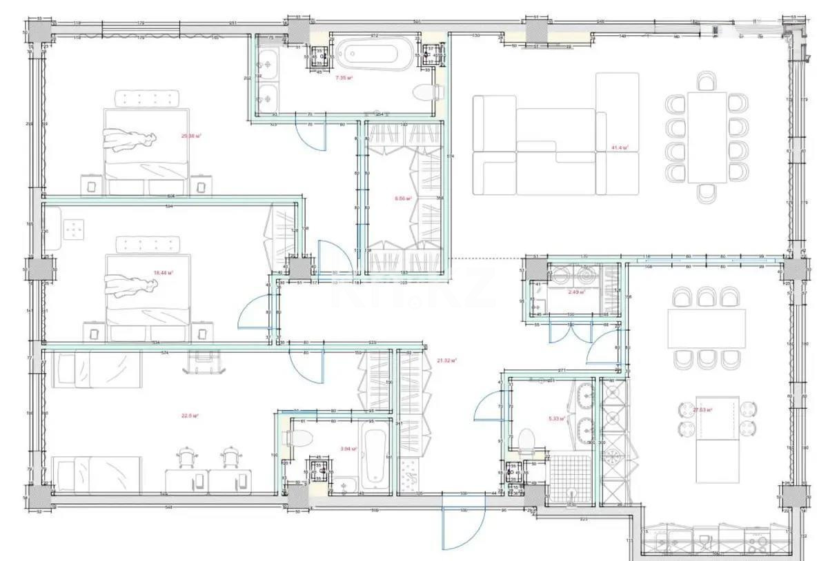 Продажа 5-комнатной квартиры, 221 м² - Продажа пятикомнатных и более квартир в Алматы фото 7 из 7
