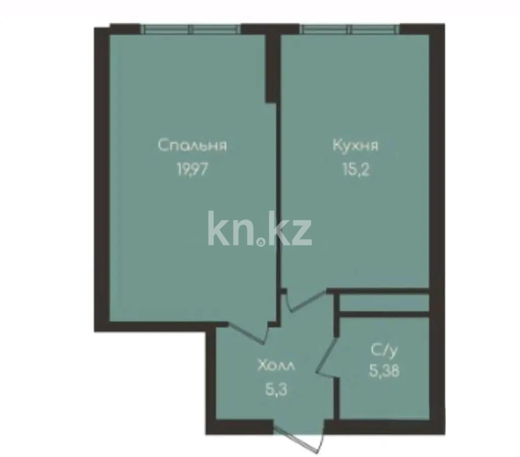 Продажа 2-комнатной квартиры, 45.85 м², ул. Момышулы, дом  100 стр - Продажа квартир в Алматы фото 1 из 1