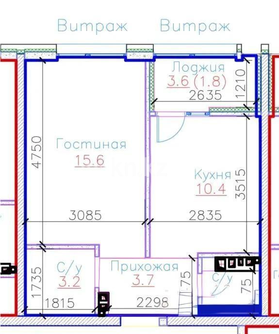 Продажа 1-комнатной квартиры, 36.5 м², пр. Абая, дом  130 - Продажа  однокомнатных квартир в новостройках Алматы фото 1 из 1