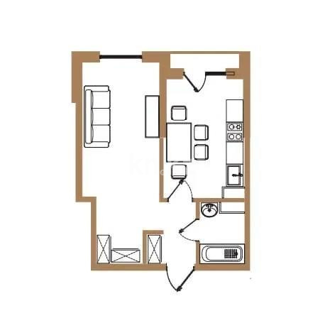 Продажа 1-комнатной квартиры, 38 м², ул. Байге, дом  12а/1 - Продажа квартир в Алматы фото 1 из 1