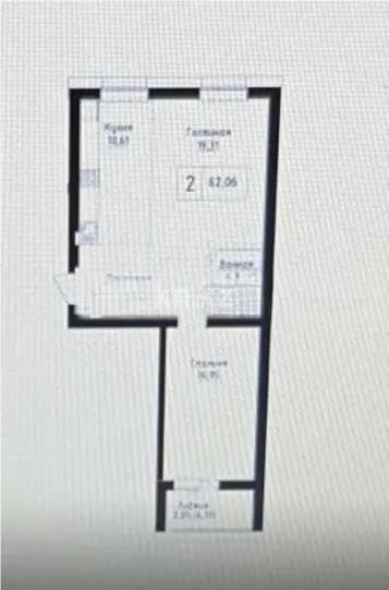 Продажа 2-комнатной квартиры, 62 м² в Астане