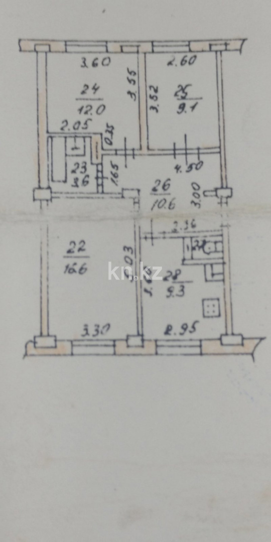 Продажа 3-комнатной квартиры, 37.7 м², ул. Бекмаханова - Продажа квартир в Алматы фото 16 из 17