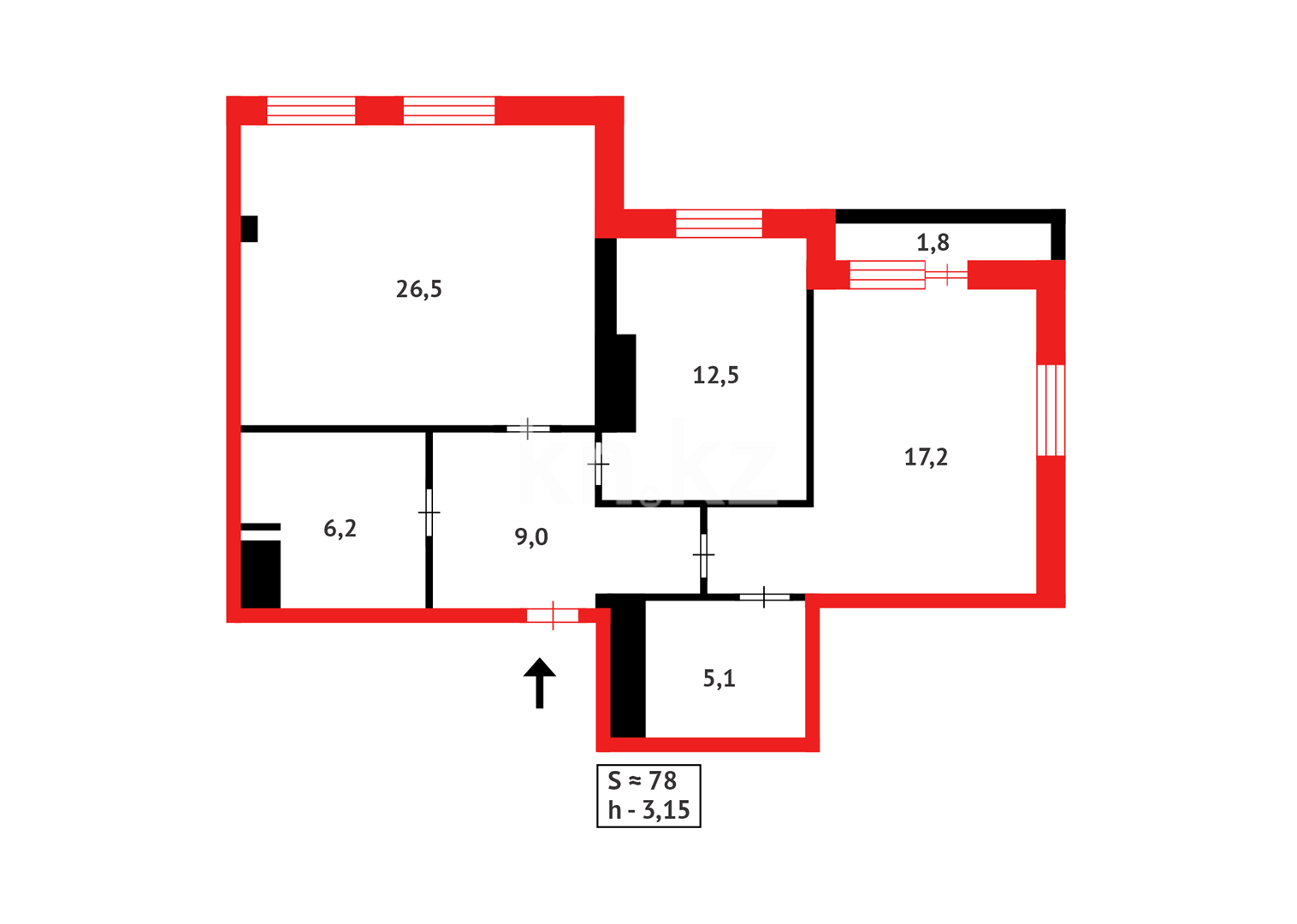Продажа 2-комнатной квартиры, 78.9 м², ул. Керей, Жанибек хандар в Астане - фото 20