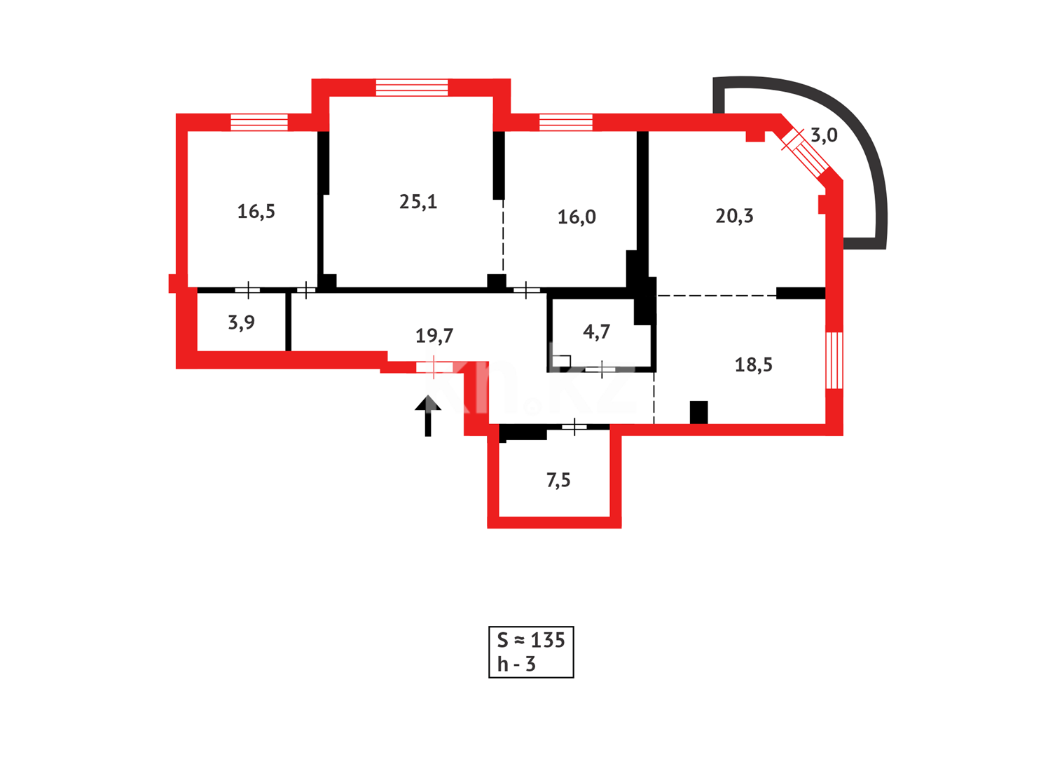 Продажа 4-комнатной квартиры, 135.2 м² - Продажа  четырехкомнатных квартир в новостройках Астаны - страница 25 фото 30 из 30
