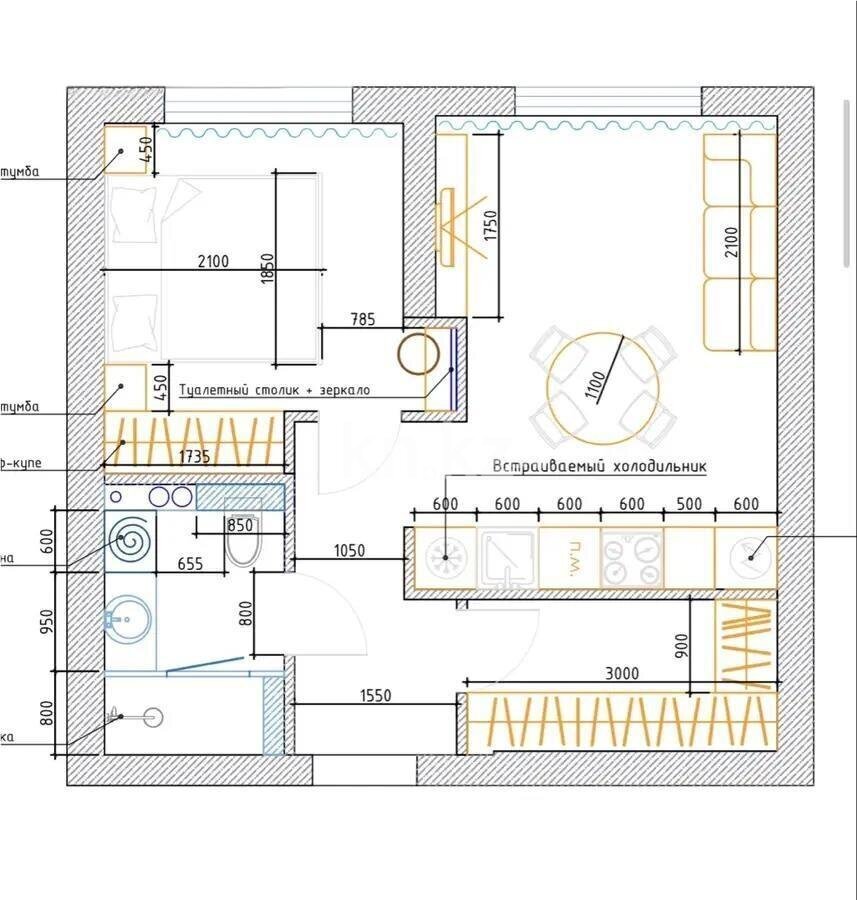 Продажа 2-комнатной квартиры, 38 м² в Алматы - фото 4