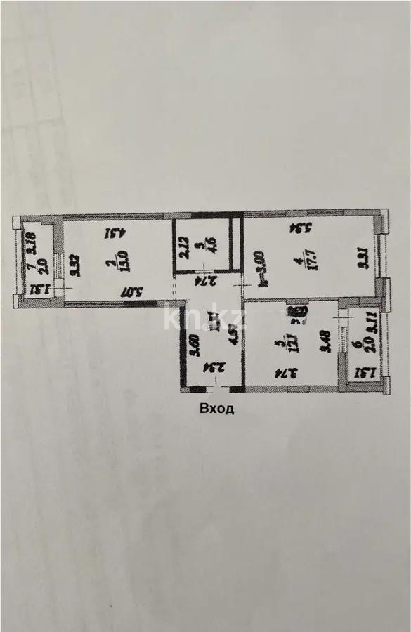 Продажа 2-комнатной квартиры, 65.3 м², ул. Бокейхана, дом  16/3 - Продажа квартир в Казахстане фото 1 из 1