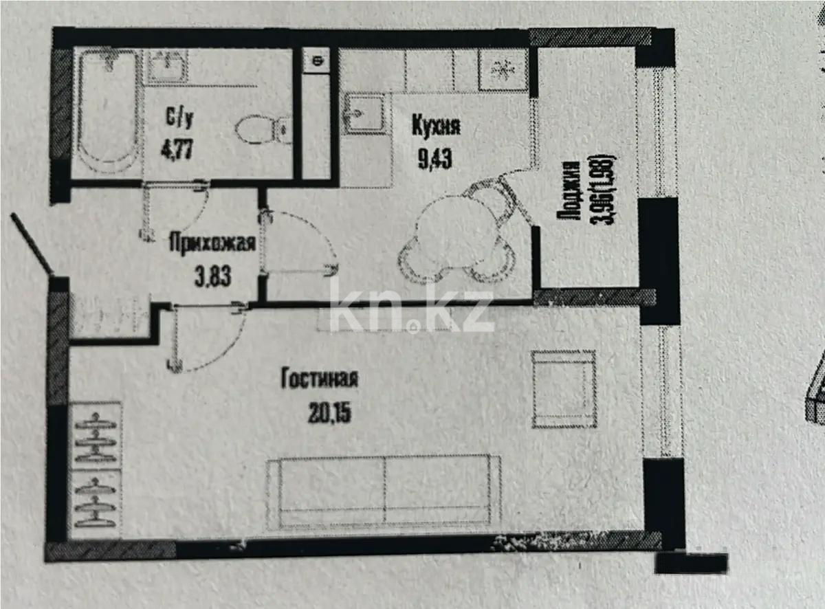 Продажа 1-комнатной квартиры, 41 м² в Астане