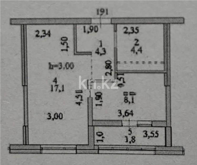 Продажа 1-комнатной квартиры, 35.7 м², ул. Е-429, дом  14 - Продажа квартир в Астане фото 1 из 1