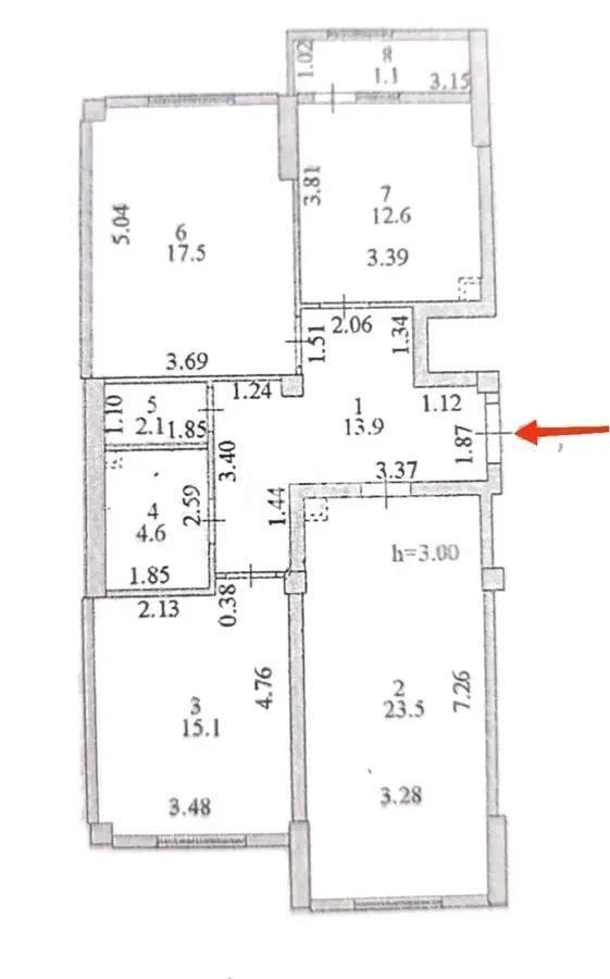 Продажа 3-комнатной квартиры, 90.5 м² в Астане
