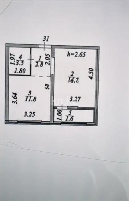 Продажа 1-комнатной квартиры, 34.4 м², ул. Хусейна бен Талала, дом  39/1 - Продажа квартир в Астане фото 1 из 1