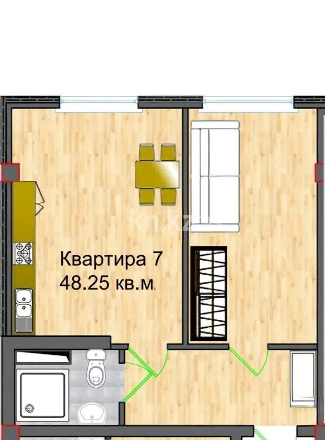 Продажа 1-комнатной квартиры, 49 м², ул. 7-я, дом  142/92 стр - Продажа  однокомнатных квартир в новостройках Алматы без посредников фото 1 из 1