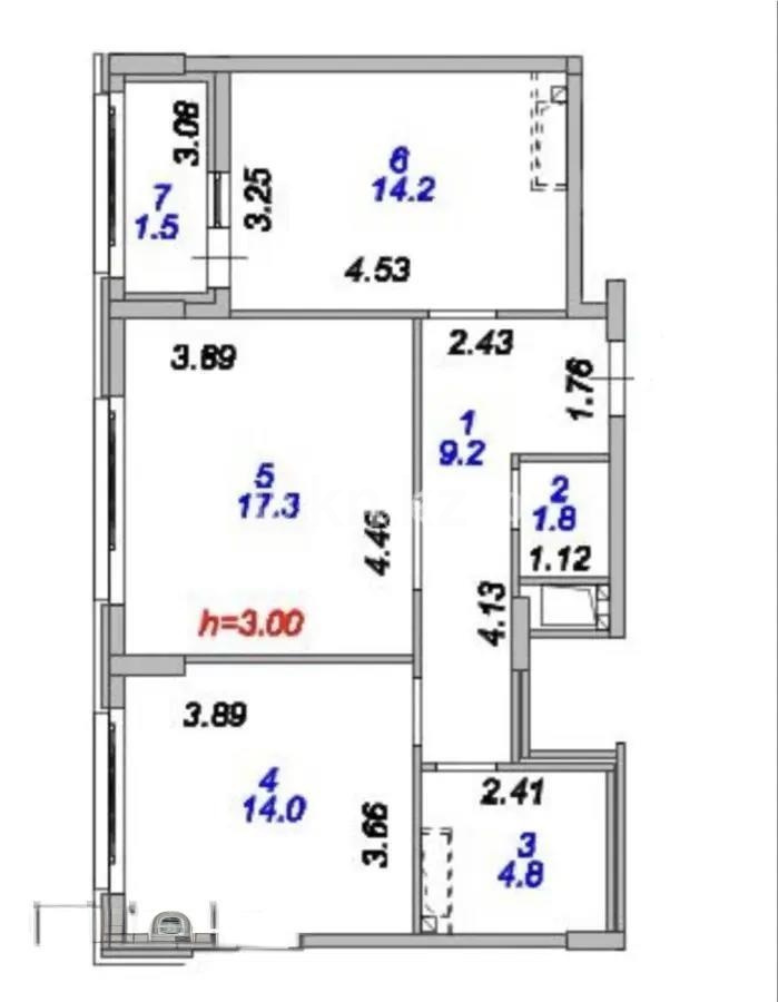 Продажа 2-комнатной квартиры, 64 м² в Астане